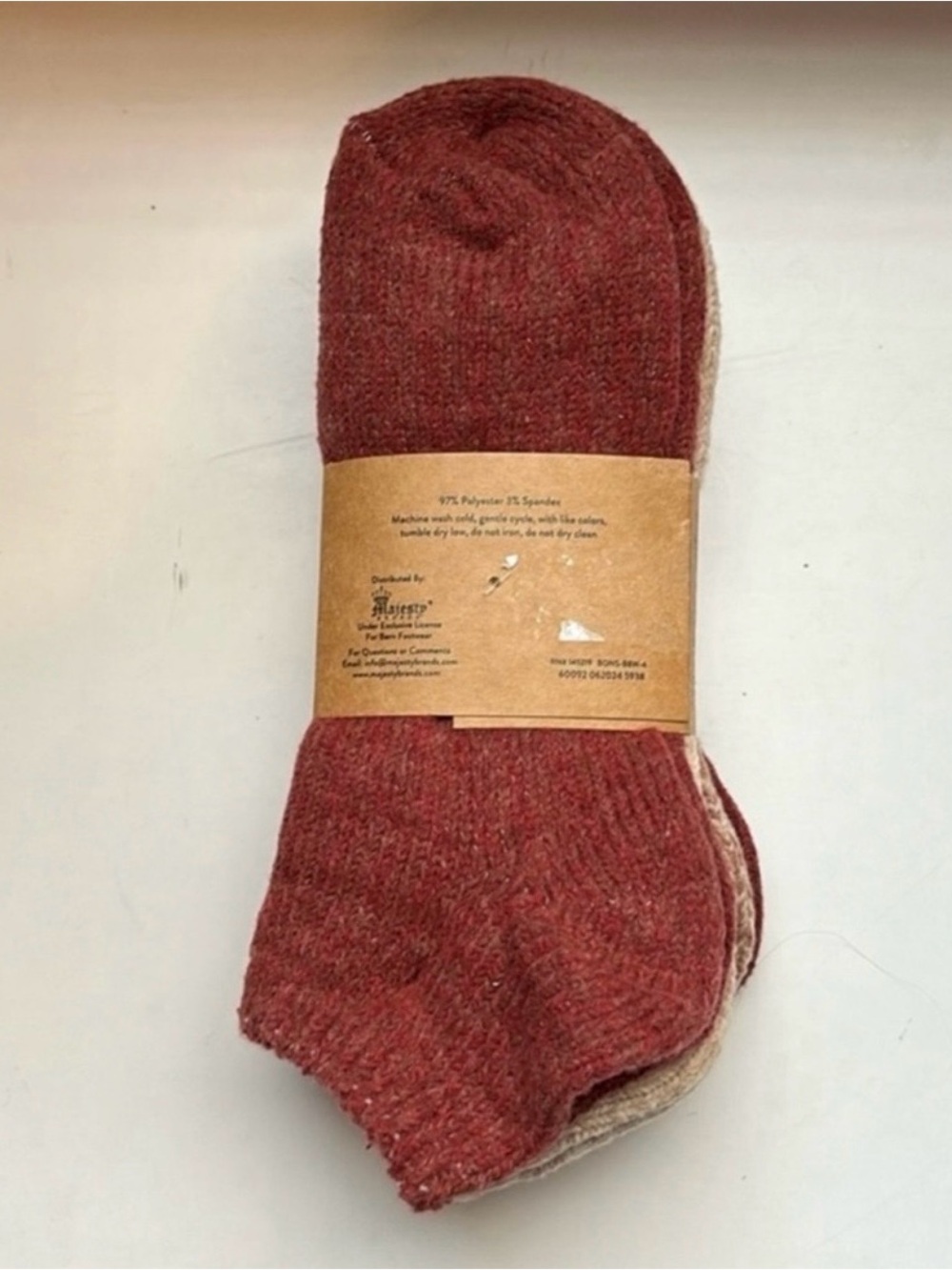New Born Socks Women’s 4 Pair Burgundy & Brown Super Soft Casual Activewear Fall - Picture 4 of 12